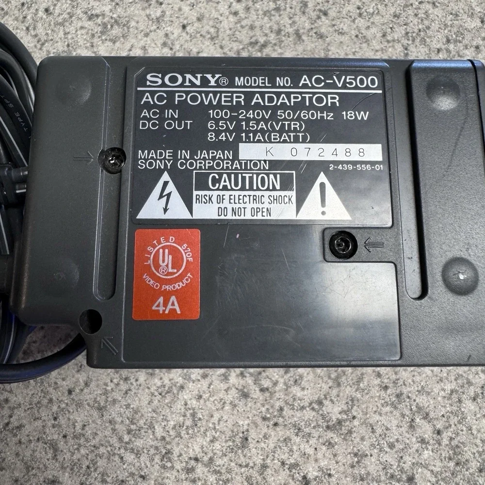 Sony AC-V500 Adaptor Handycam Charger